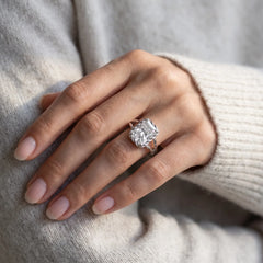 Tressa 4 Carat Radiant Moissanite Twisted Rope Ring
