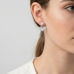 Luxurious Fan-shaped Moissanite Earrings