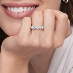 Amara Five-Stone Round Moissanite Ring