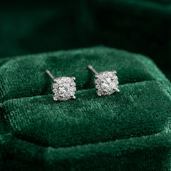 Classic Four-prong Moissanite Stud Earrings