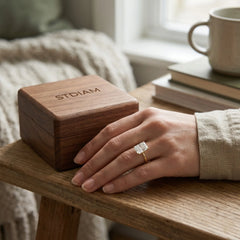 Radiant Moissanite Tulip Petal Setting Ring