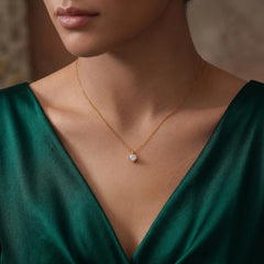 Timeless Brilliance Classic 4-Prong Solitaire Moissanite Necklace