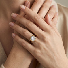 Tressa 3.5 Carat Square Cushion Moissanite Twisted Rope Ring