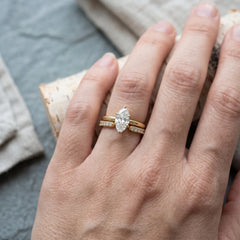 Aura Pavé Moissanite Gap Ring