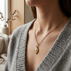 Aurelia Geometric Marquise Cut Moissanite Pendant Necklace