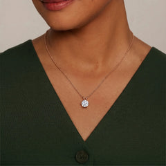 Six-prong Moissanite Necklace