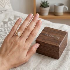 Eternal Oasis Leafy Vine Moissanite Ring Set