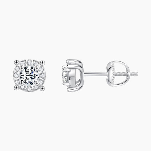 Classic Four-prong Moissanite Stud Earrings