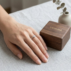 Arrow-shaped Stacked Moissanite Rings