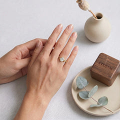 Enchanted Forest Pear Vine Engagement Ring
