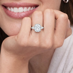 Astravelle 10 Carat Elongated Cushion Moissanite Ring
