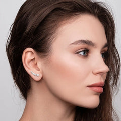 5 Stones Moissanite Stud Earrings