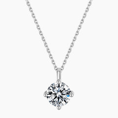 Timeless Brilliance Classic 4-Prong Solitaire Moissanite Necklace
