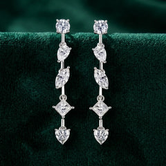 Unique Chain Moissanite Earrings
