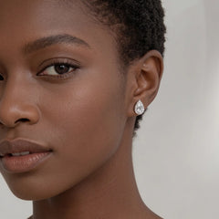 Teardrop Moissanite Stud Earrings