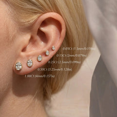 Classic Bezel Set Oval Cut Brilliant Moissanite Stud Earrings