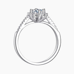 Intertwined Round Cut Moissanite Ring
