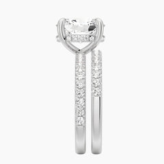 Oval Moissanite Stacking Ring Set