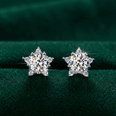 Star Moissanite Stud Earrings