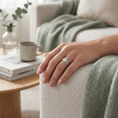 Celestial Crown Marquise Moissanite Ring Set
