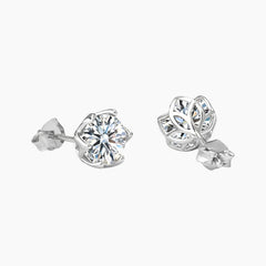 Six-Prong Moissanite Stud Earrings