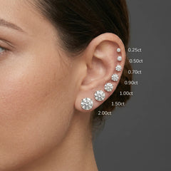 Six-Prong Moissanite Earrings