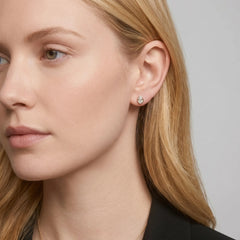 Classic Bezel Set Pear Cut Brilliant Moissanite Stud Earrings