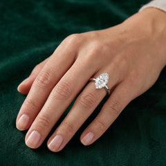 Émbrienne 3 Carat Marquise Claw-Set Moissanite Ring