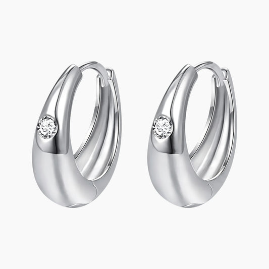 Ring Buckle Moissanite Stud Earrings