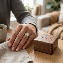 Elysian Flora Marquise Botanical Stacking Ring Set