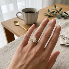 Luminous Heart Center Moissanite Full Eternity Ring