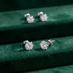 Classic Six-prong Moissanite Stud Earrings