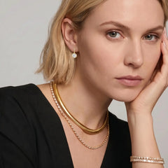 Vaudelisse Round Cut Moissanite Earrings