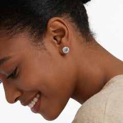 Circular Moissanite Stud Earrings