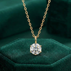 Eternal Sparkle 6-Prong Moissanite Statement Necklace