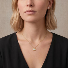 Aurévia 2 Carat Oval Moissanite Sculpted Pendant Necklace
