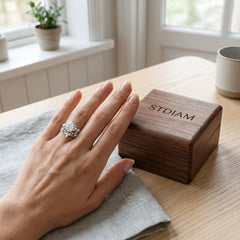 The Aurelia Imperial Botanical Pear-Cut Moissanite Bridal Ring Set