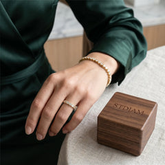 Echo Emerald-Cut Moissanite Minimalist Bezel Ring