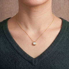 Fiorenne 2 Carat Cushion Moissanite Blossom Pendant Necklace