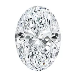 Loose oval cut moissanite gemstone with high brilliance and faceted clarity