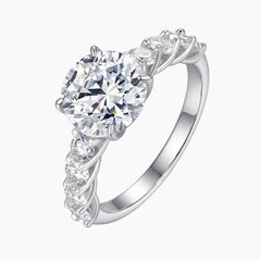 Round Heart True Love Moissanite Ring