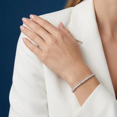 Handcrafted Moissanite Tennis Bracelet