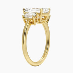 Luxe Rhiannon Three Stone Moissanite Ring