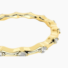 Scalloped Moissanite Station Band