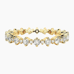 Vintage Crown Moissanite Wedding Band