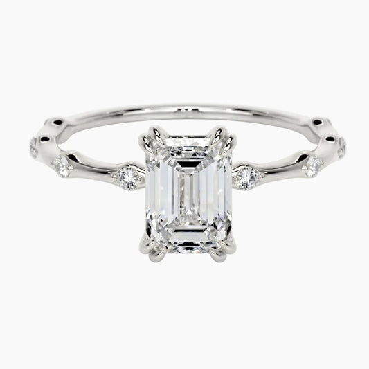 Wilma Emerald Cut Moissanite Ring