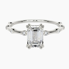Wilma Emerald Cut Moissanite Ring