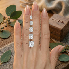 2mm Bezel with 2ct Radiant Moissanite Ring with Hidden Halo