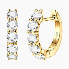 Brilliant Round Cut Earrings