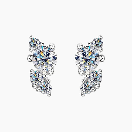 Lightning Moissanite Stud Earrings